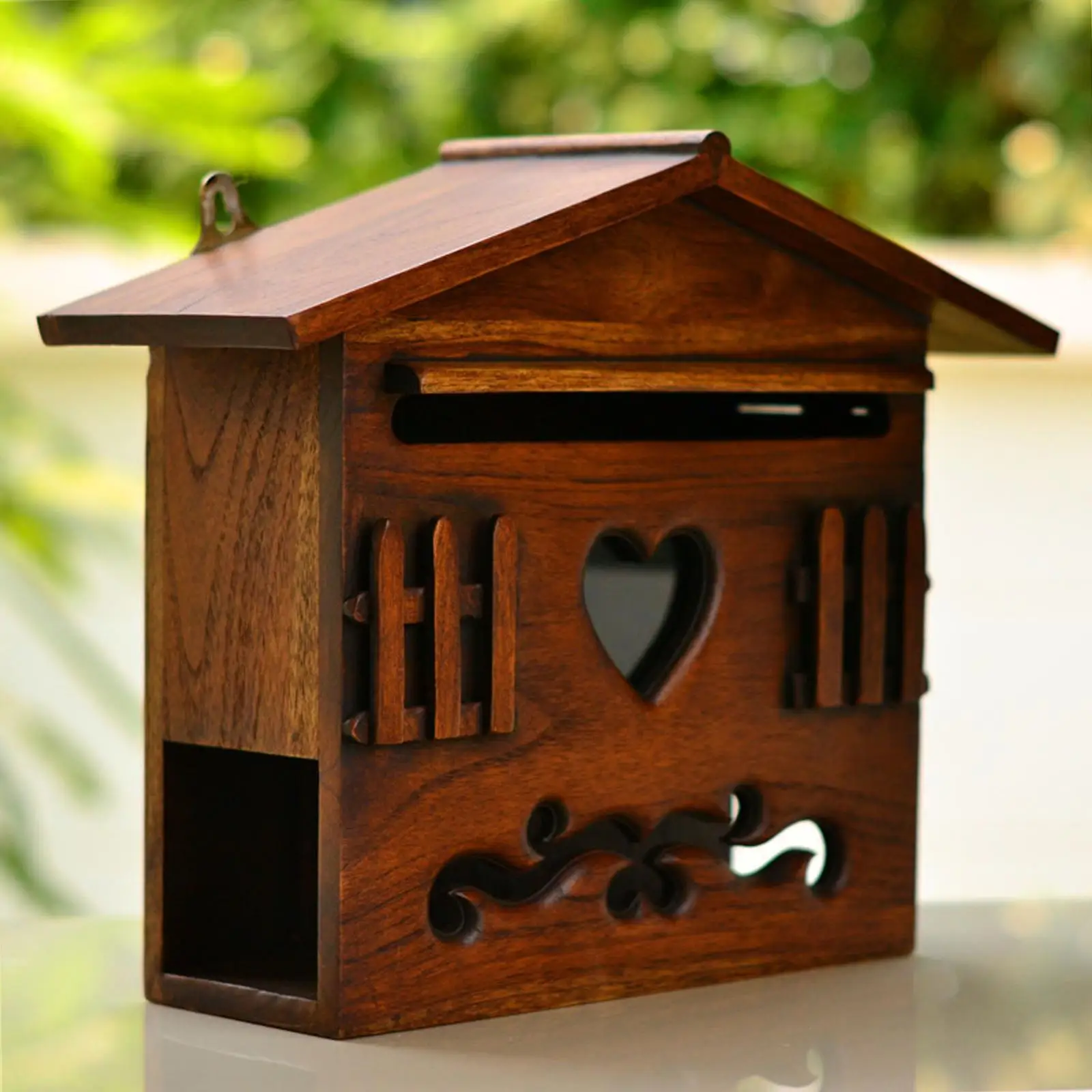 Locking Mailbox Rural Holds Documents Bills Letters Keys Mail Organizer For Hallway
