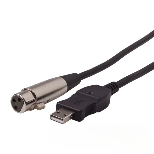 Cabo Usb para Microfone Xlr Adaptador de Áudio Cabo de Conexão Microfone 3m - Imagem 4
