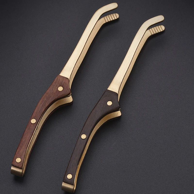 Non-slip Copper Tea Clip Kitchen Tea Utensil Kung Fu Teaware Accessories Clip 1Pcs