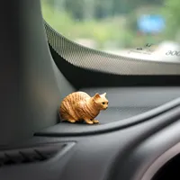 "On the way to work companion, car small decorations, simulated cat, car center console, door and window edge, cute decorations" 6