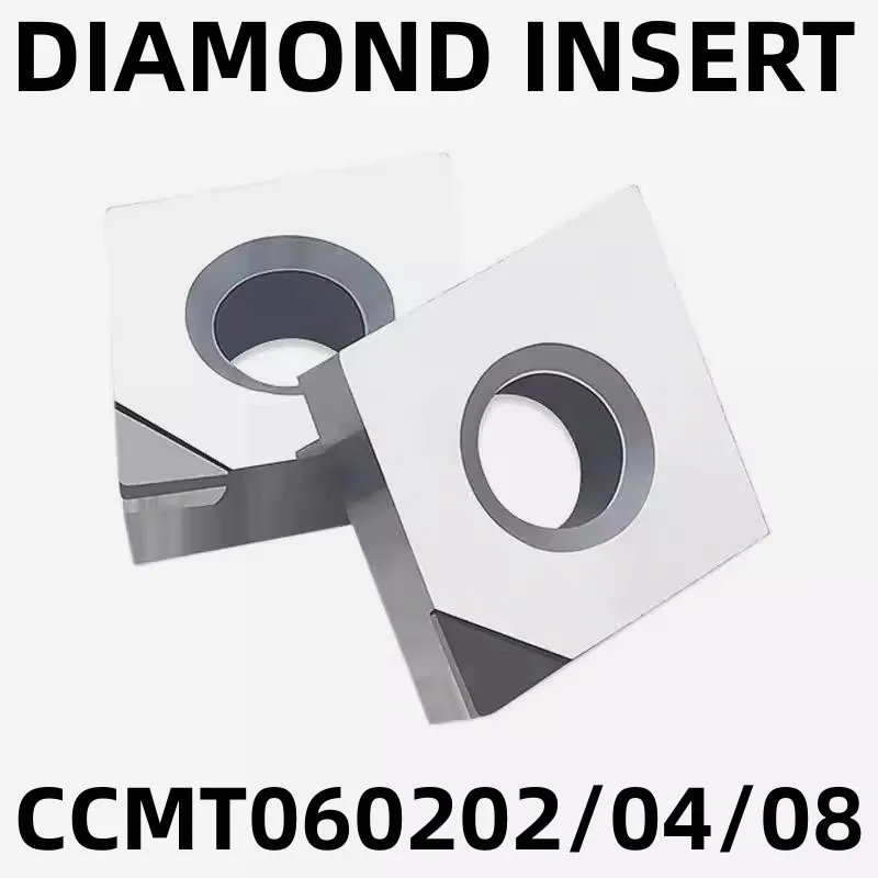 Diamante insatz ccmt060202 ccmt060204 ccmt060208 pcd cbn Metall drehmaschine cnc Fräser 1pc Dreh werkzeug aus Aluminium legierung