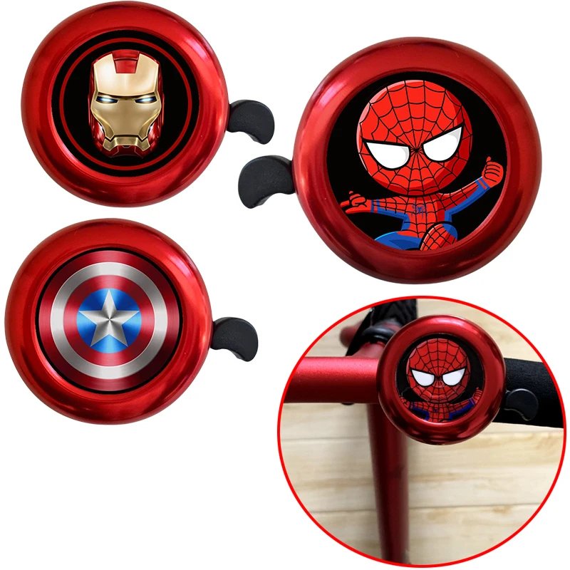 Cloche De Vélo Spiderman Rouge - Sonnette Guidon Enfant - Neuve
