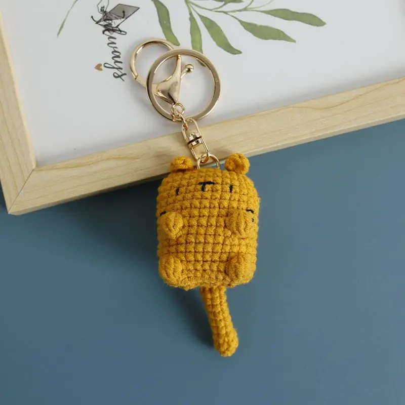Knitting Small Cat Keychains Cute Keychain With Cat Creative