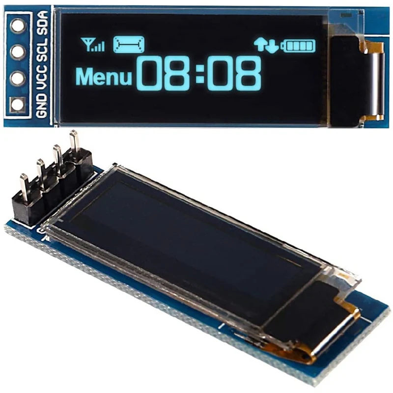 0,91 inch oled-displaymodule 12832 lcd-scherm iic i2c seriële poort geekcreit vo