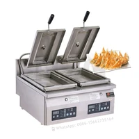 Double Cylinder Fried Dumpling Machine Stainless Steel Industrial Dumpling Manual Fryer Automatic Electric Gyoza Making Machine 1