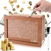 Moneybox Piggy Banks to Save Wooden for Kids Japanese Piggy Bank Money Box Saving Goals Counter Numbers Banknotes Tray Storage 1
