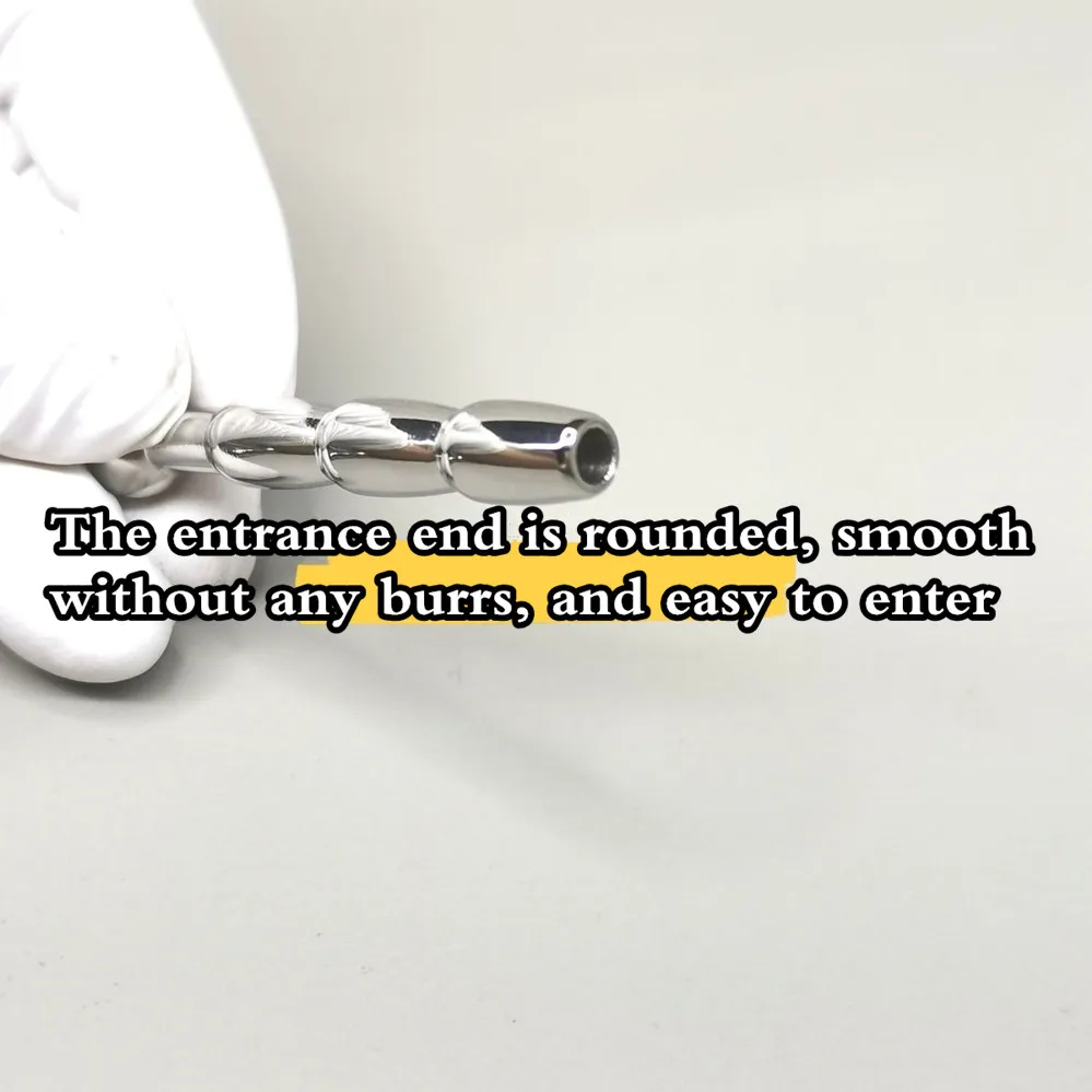 18 Men gay chub urological catheter Stainless Steel Urethral Dilator Penis Plug Hollow Urethral Sound Sex Toys External Catheter