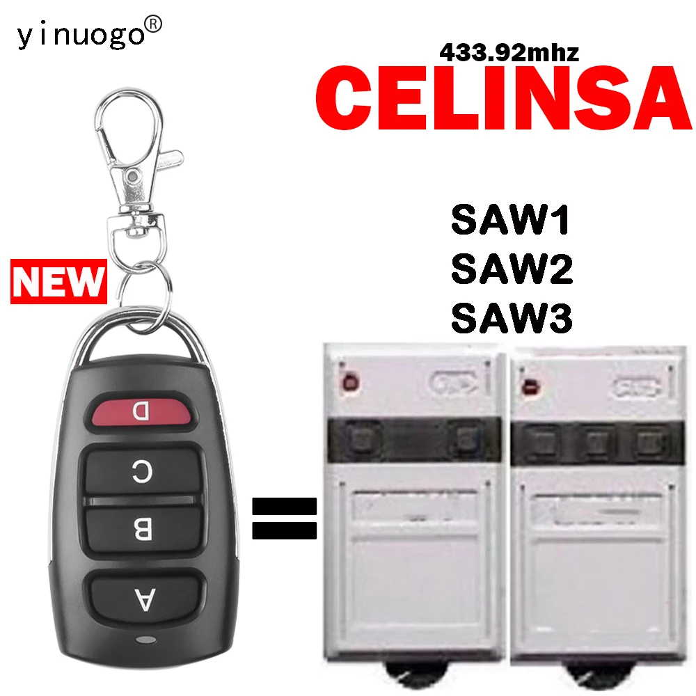 CELINSA SAW1 SAW2 SAW3 Garage Door Remote Control Clone Garage Door