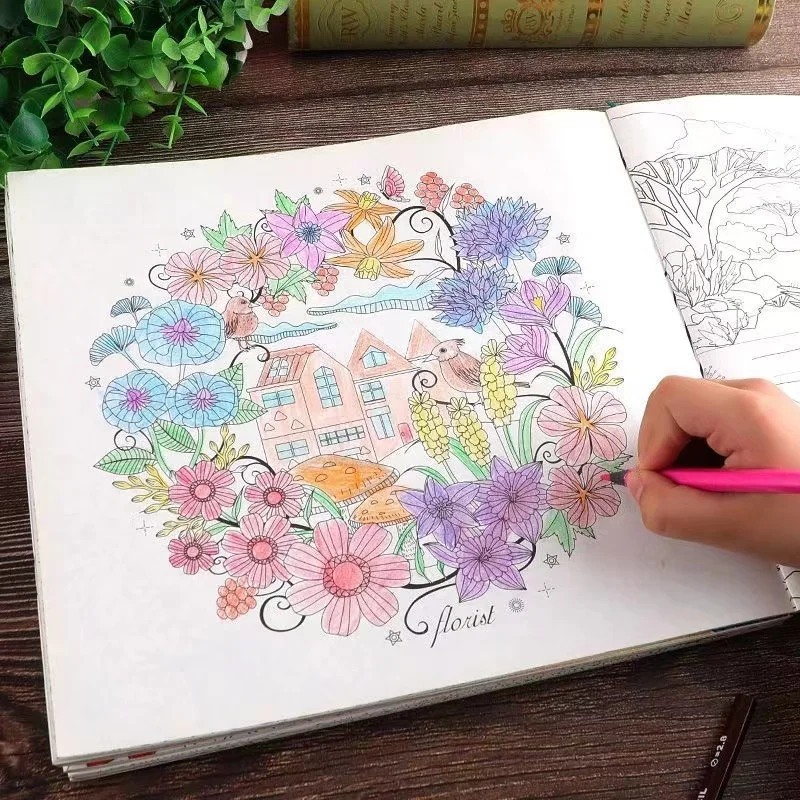 3 Books Different Secret Garden Coloring Book For Adults Children' Learning  Painting Graffiti Art Drawing Book Stationerys Gifts