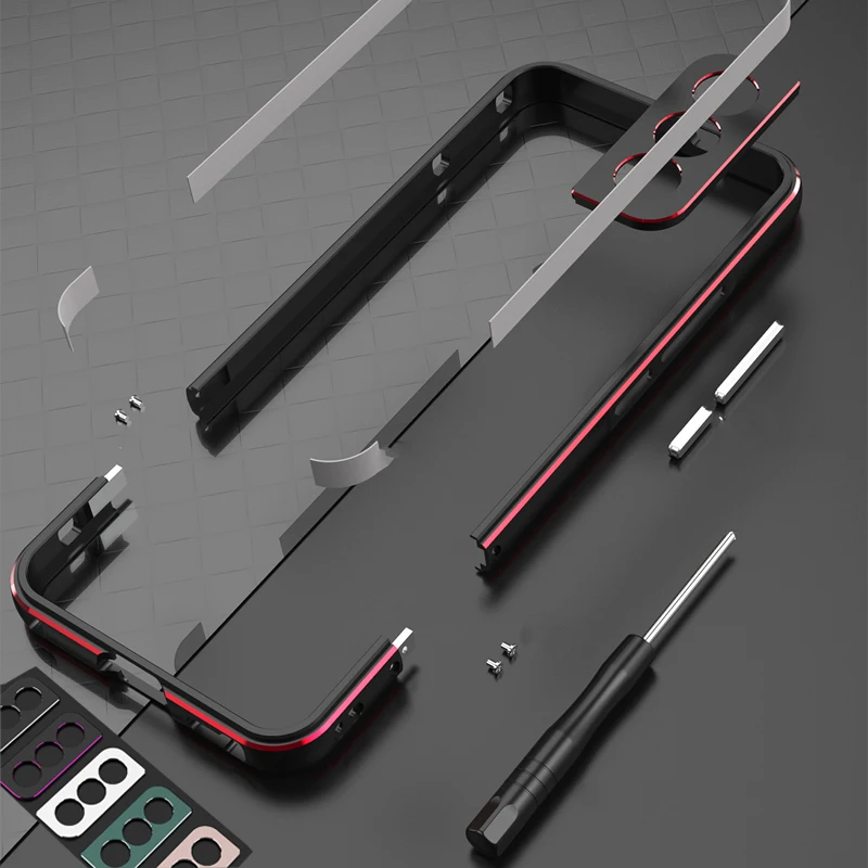 

Dropshipping Matching Colors Aluminum Metal Bumper Case For ZTE Nubia Z40 Pro Z40Pro Film Cover CASE Len Carmera+Frame Protector