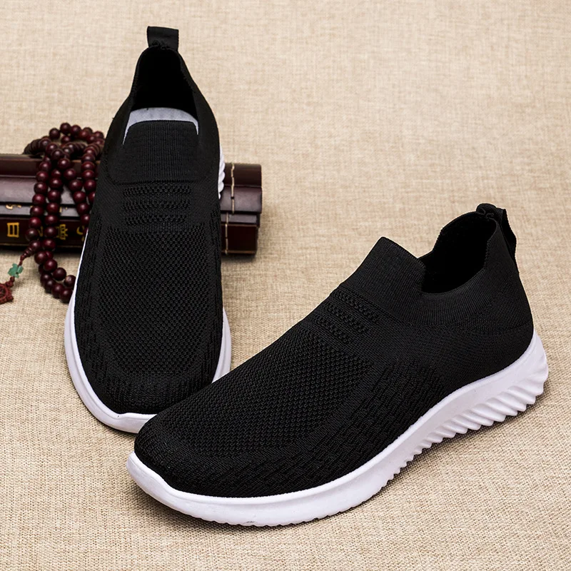 

Men's Spring Casual Sneaker Breathable Ultralight Slip On Shoes Mesh Sock Mouth Jogging Athletic Damping Big Size 39-44