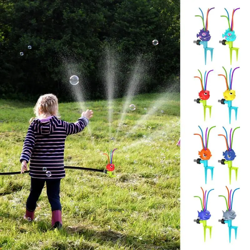 

Water Sprinkler For Kids Summer Toys Splashing Fun Sprinklers With Rotating Spray Summer Outside Toys Kids Sprinkler Toy Wiggle