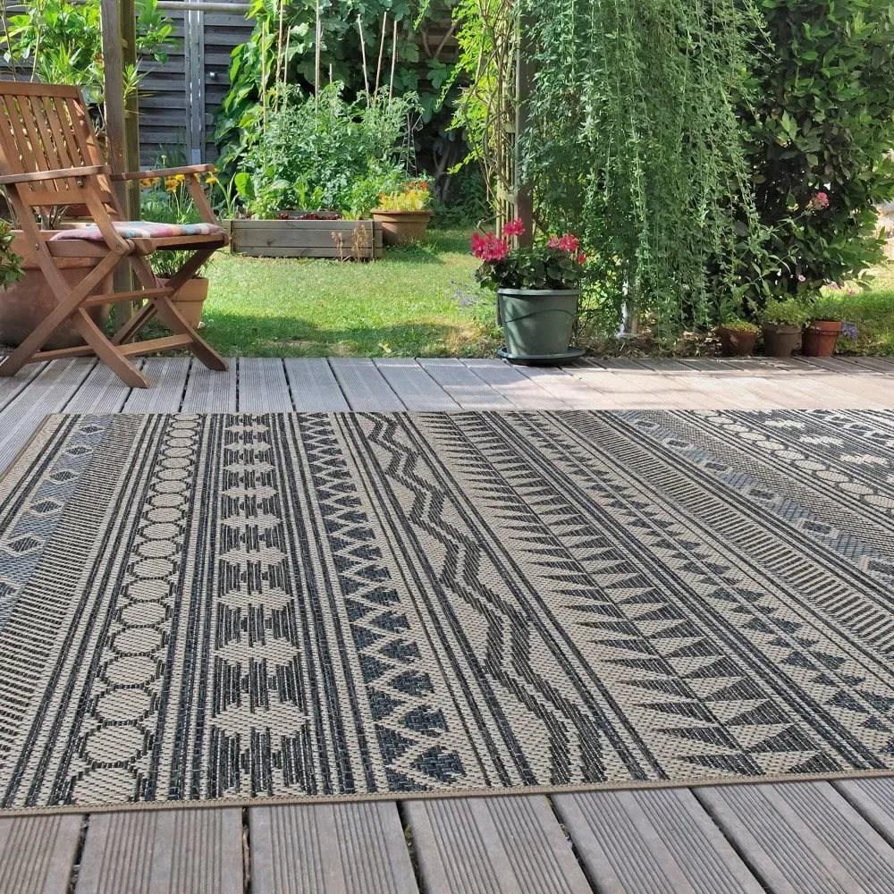 

Outdoors Mats, Bohemian Design Area Rug for Patio Rugs,Deck Rugs,Outdoor Area Rug 7'10 X 10, Large Floormats