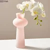 Green Glass Vase Flowers Pots Hydroponic Flower Vessels Desk Decoration Flower Arrangement  Floral Vases Room Aesthetic Decor 3