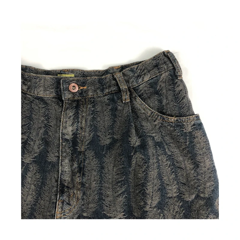 Kapital Japanese Style Feather Denim Men's and Women's Fashion Casual Spring Summer Loose New Amekaji Shorts