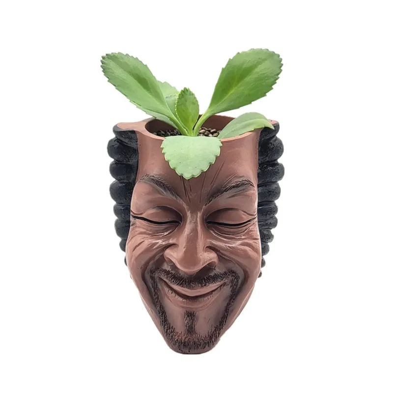 Personalized Hip hop Face Succulent Potted Flower Pot Home and Office Personalized Hip Hop Face Succulent Potted Flower Pot Home And Office