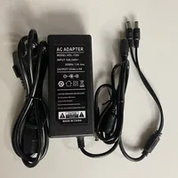 Адаптер питания постоянного тока 12 В 5 А + 1–2 разветвителя кабеля питания для камер видеонаблюдения DVR Аналоговая камера AHD TVI CVI DVR Systems