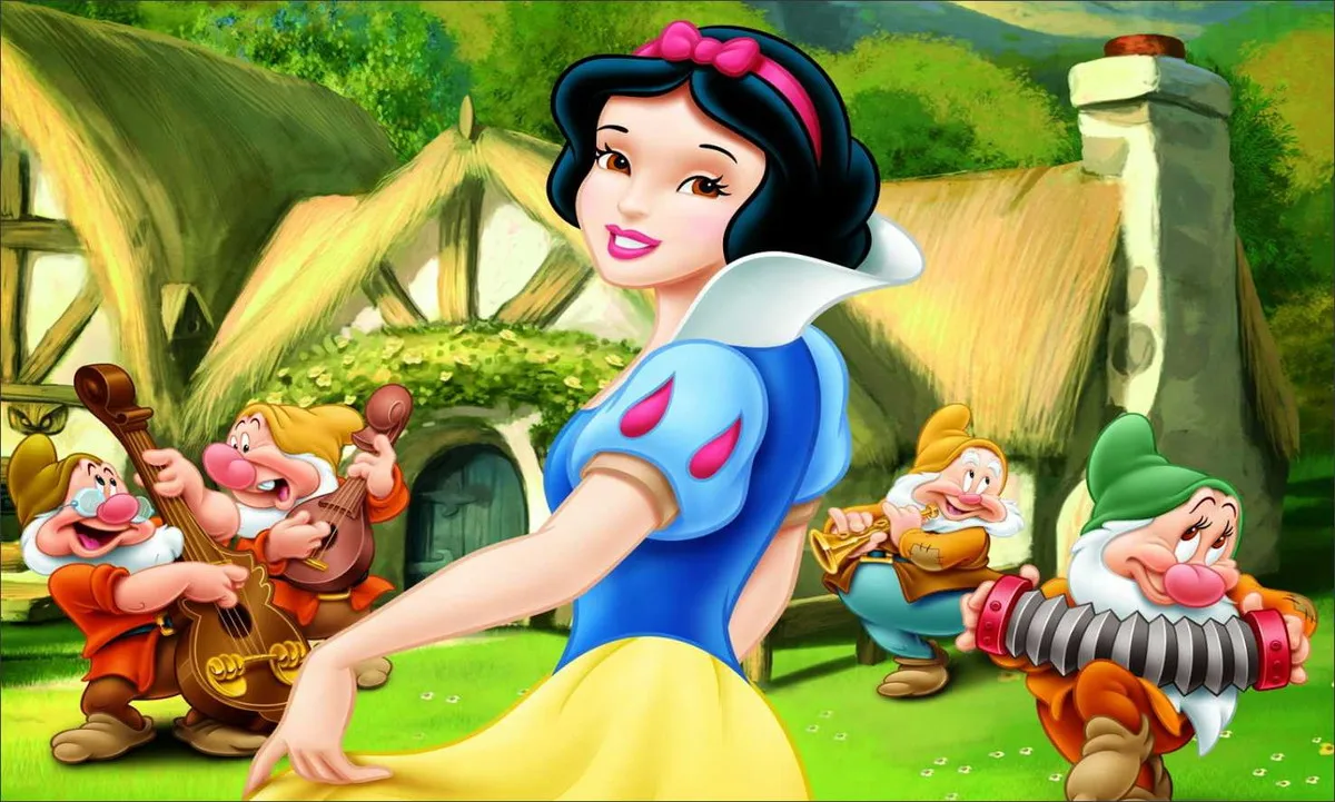 Disney-Cartoon Photo Backdrop, Sete Anões e Pássaro, Princesa Branca de Neve,  Decoração de Feliz Aniversário, Fundos Banner, Bonito - AliExpress, image size:1200x721