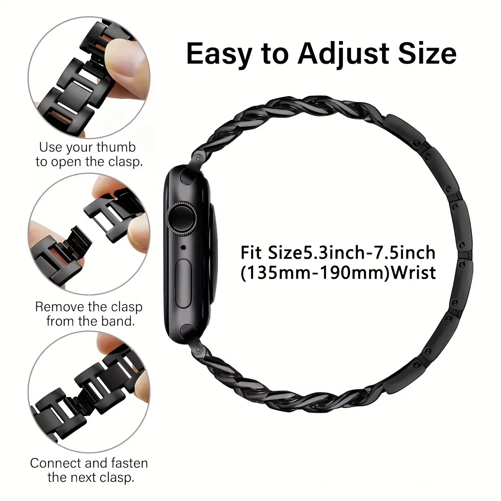 Elegant Women's Adjustable Chain Bracelet Strap