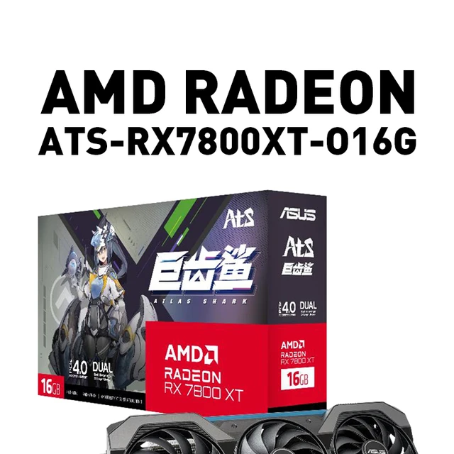 ASUS ATS-RX7800XT-O16G RX7800XT AMD GDDR6 16G 256Bit Gaming