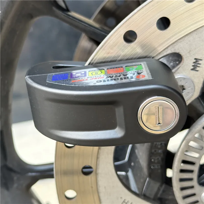 Falante Motorcycle Bicycle Alarm Disc Lock Security Anti-thef Aluminium alloy Waterproof Reminder Rope+Lock bracket 6 colors motorcycle disc lock