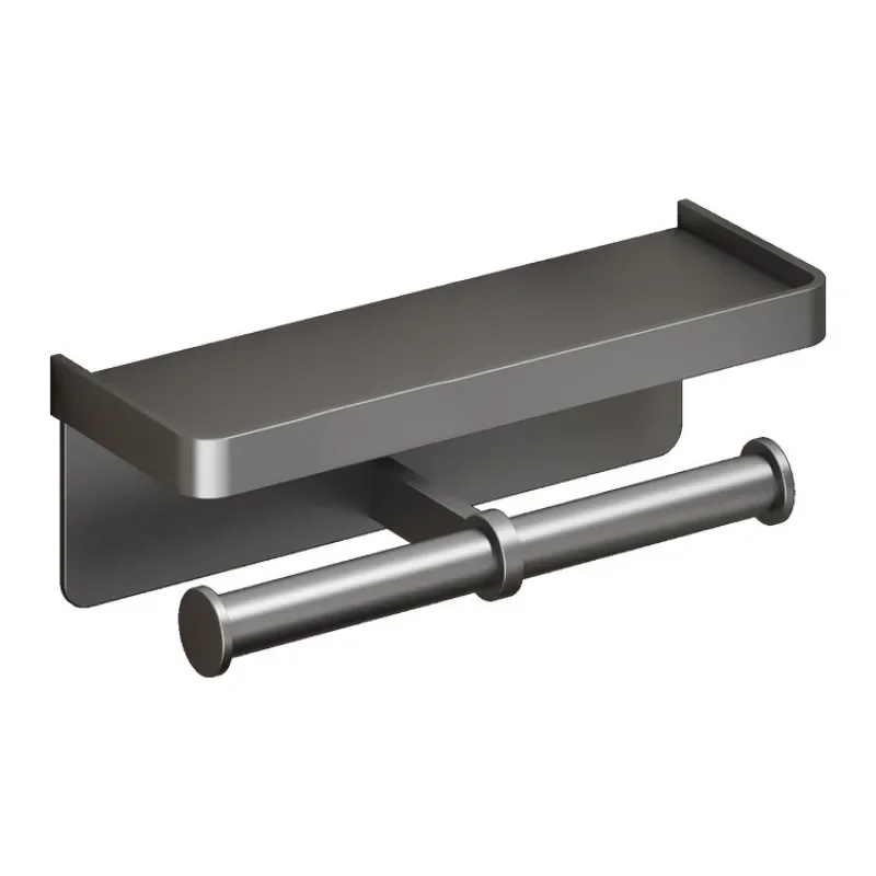 Non perforated toilet tissue box, wall mounted storage rack, bathroom toilet paper holder, roll paper placement box