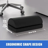 2 Adjustable Heights Foot Rest - Under Desk - Soft Memory Foam