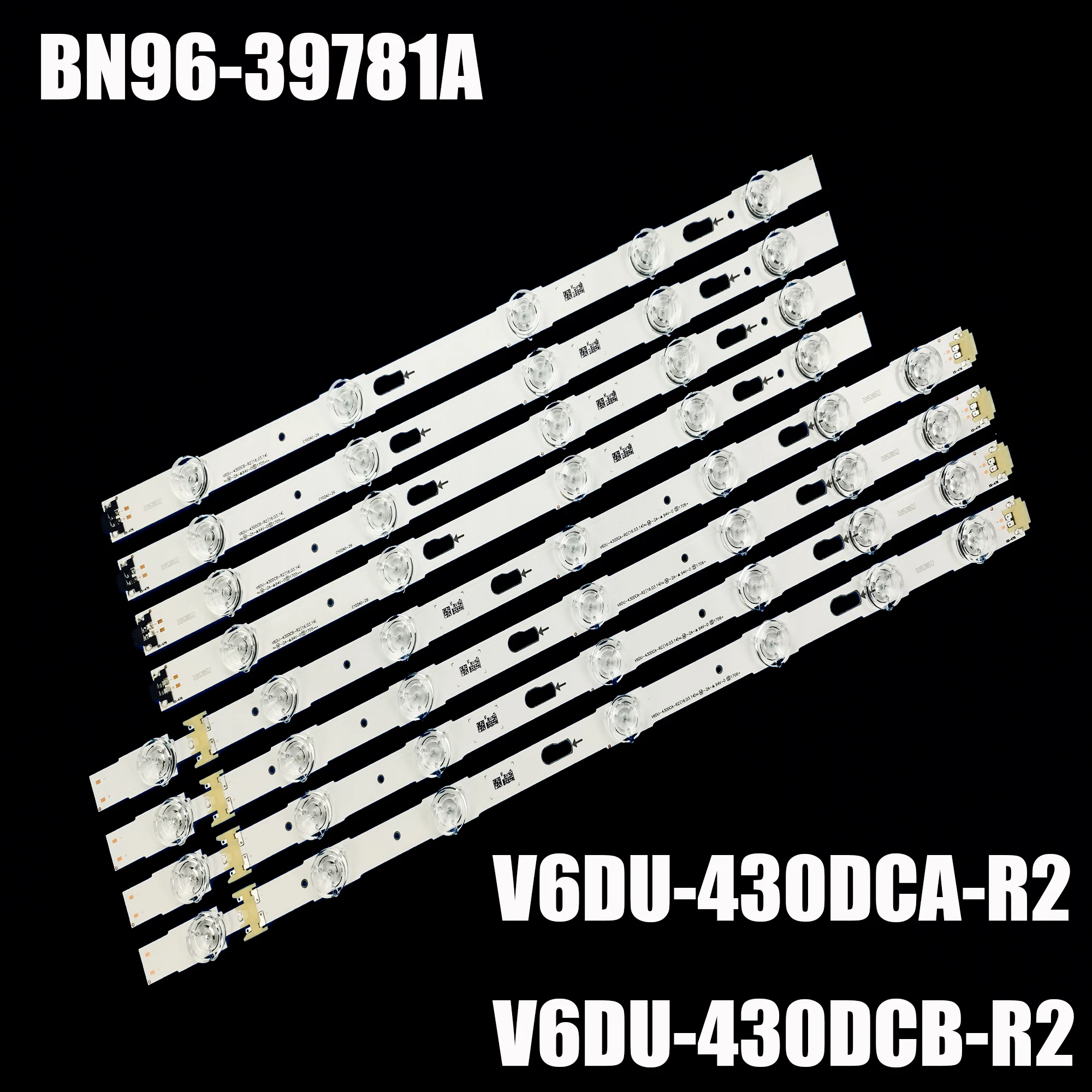 Tira de Retroiluminação Led para Retroiluminação Ua43ku6000 Ua43ku7000 Ua43mu6100 Un43mu6100 Ue43ku6000 Ue43mu6105 Ue43mu7003 Un43ku6300 V6du430dca-r2