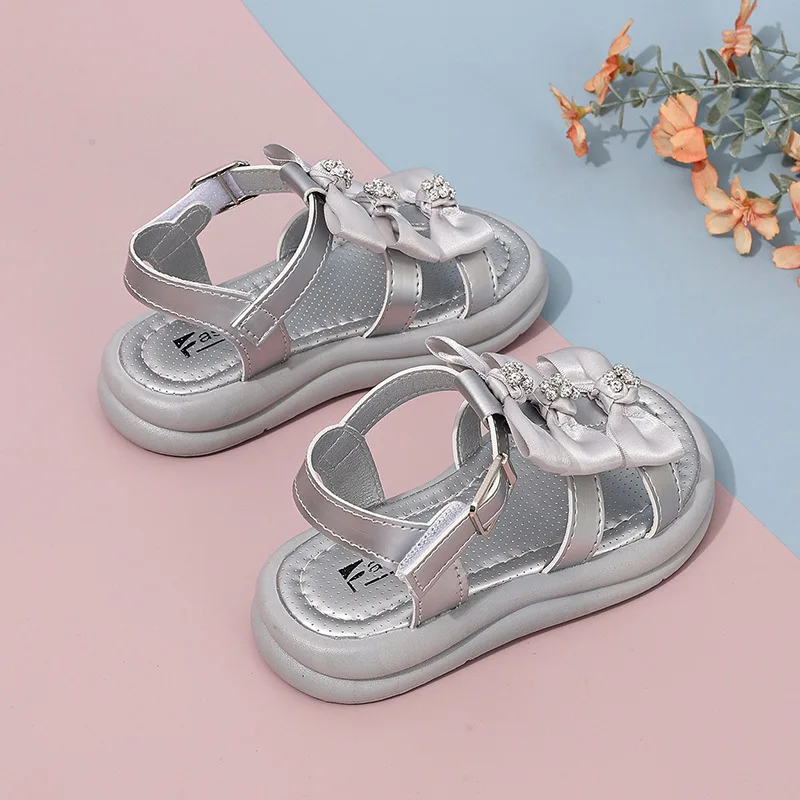 Girls Rhinestone Sandals Kids Summer Beach Shoes