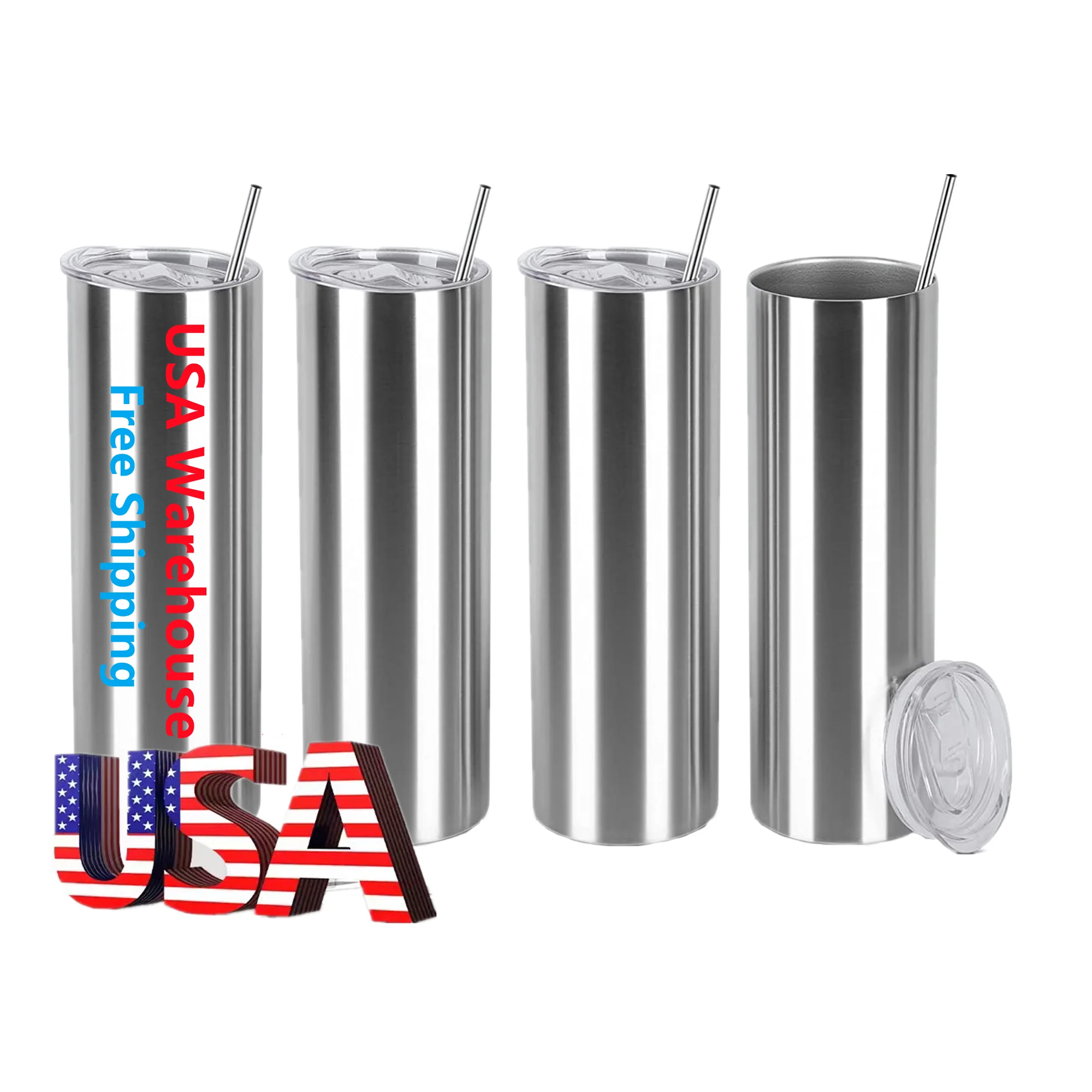 4 Pack Sublimation Tumblers Bulk 20 Oz Skinny, Stainless Steel Double Wall  Insulated Straight Sublimation Blanks - AliExpress