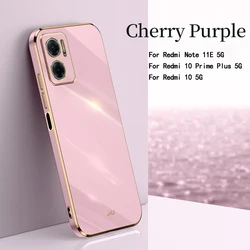 Coque anti-empreintes digitales en TPU souple premium avec protection de l'appareil photo pour Xiaomi Redmi Note 11E et Redmi 10