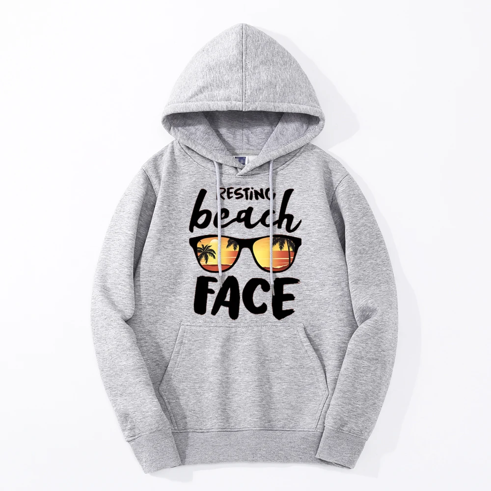 

Resting Beach Face Funny Print Autumn Male Simple Fabrics Hoodie Sweatshirts Casual Fitness Hoody Fashion Top Bodywarm Hoodies