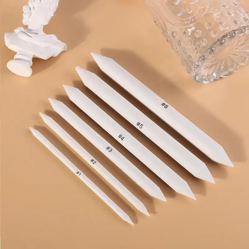 M2EC 6 PCS 종이 아트 블렌더 그림을위한 음영 연필 그림 페인팅 애호가 예술 애호가를위한 스케치 드로잉 도구 세트