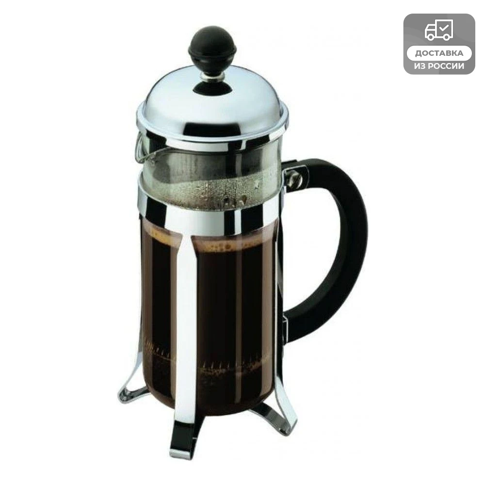 Coffee Pot French press Bodum Chambord, 0.35 L, chrome color, 1923 16