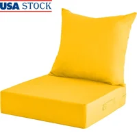 Waterproof Outdoor Cushions Set Patio Furniture Chair Memory Foam Padded Cushion Eco-friendly Garden Sofa Supportive Seat and 1