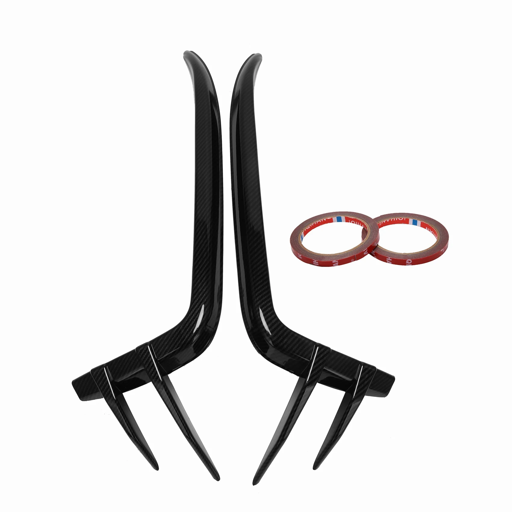 

2Pcs Car Front Bumper Splitters Side Wind Knife Fog Lamp Eyebrow for Honda Civic 10Th 2019-2020,Carbon fiber pattern
