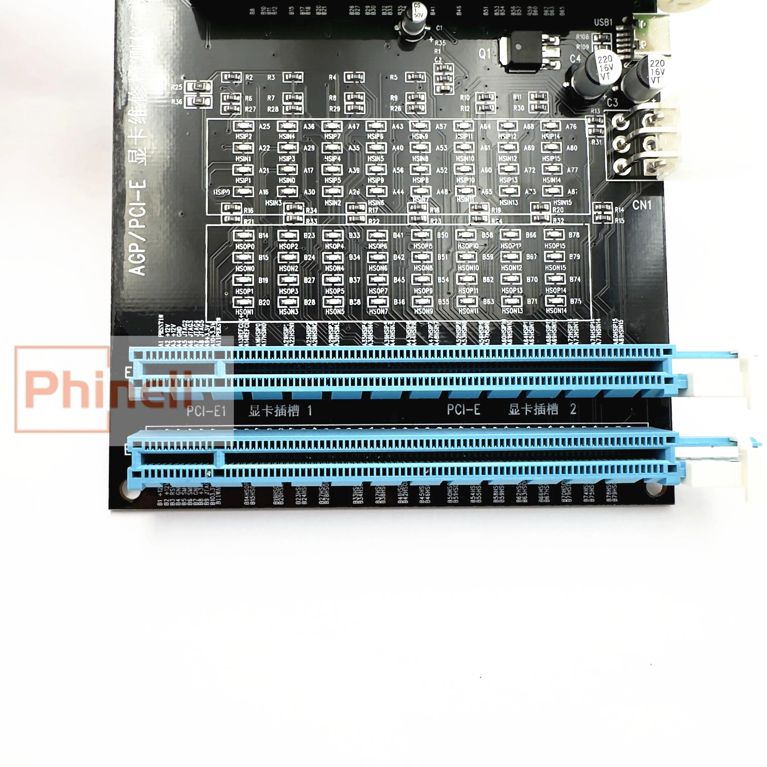 Testador de Soquete de Uso Duplo Display Placa Gráfica Placa de Vídeo Ferramenta de Diagnóstico pc Agp Pci-e X16 - Imagem 5