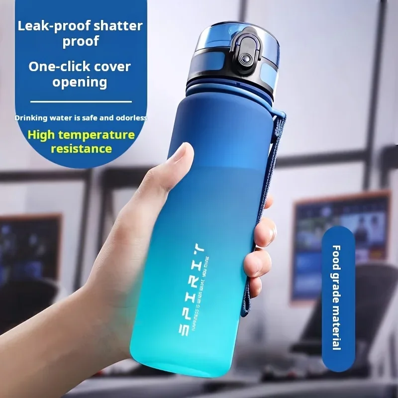 780ml/26.4oz Gradient Sport Bottle w/Strap, Leakproof BPA-Free for Gym/Outdoor Cycling/Running, Birthday/Xmas Gift