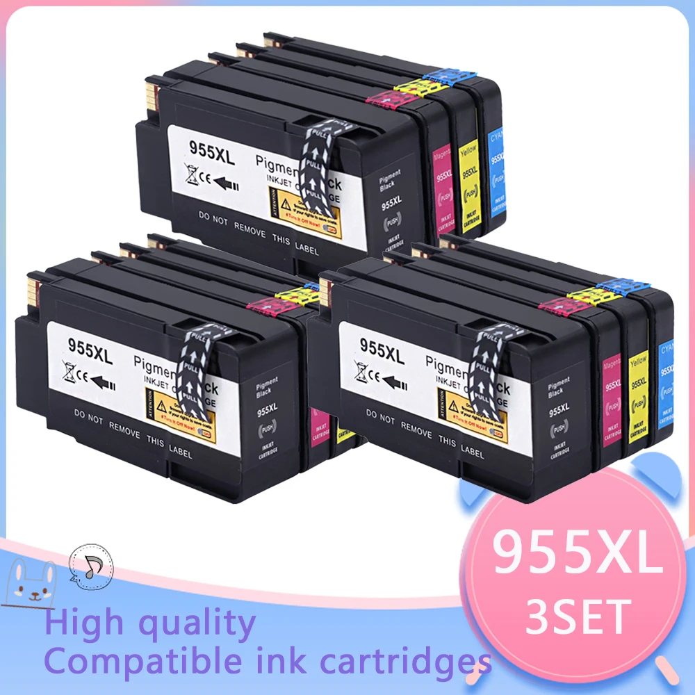 

Совместимый чернильный картридж HP955 XL для принтера hp955 Officejet Pro 7740 8210 8218 8710 8715 8718 8719 8720 8725 8728 8730 8740