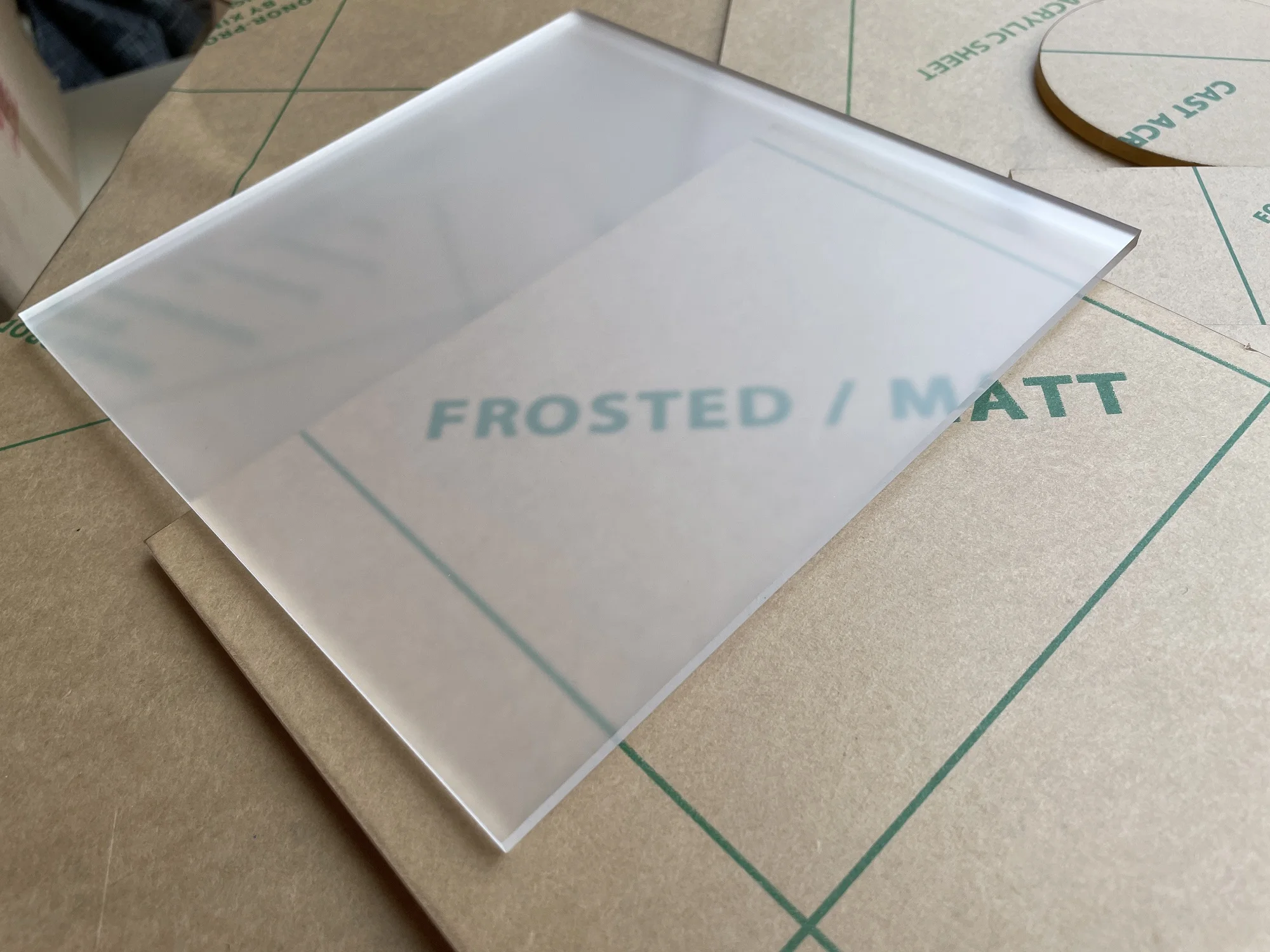 Clear Matte Frosted Cast Acrylic Sheet for Laser Cutting