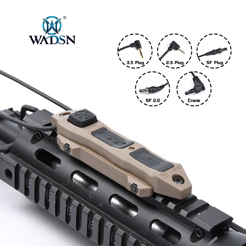 

Tactical WADSN Airsoft Pressure Switch For DBAL A2 PEQ-15 NGAL Laser M600 M300 Flashlight Remote Dual Function Switch Button