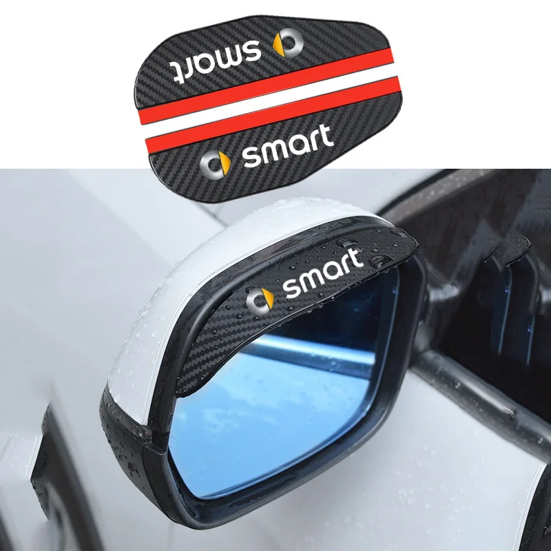 Car Rear View Mirror Rain Eyebrow Visor 2pcs Rain Cover for SMART Fortwo Forfour 453 451 452 450