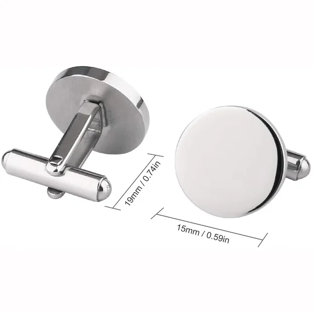 Custom Metal Cufflinks Tie Clip Wooden Box Engraved Gift for Man Dad Groomsmen Business Shirt Personalized Cufflinks Set 2