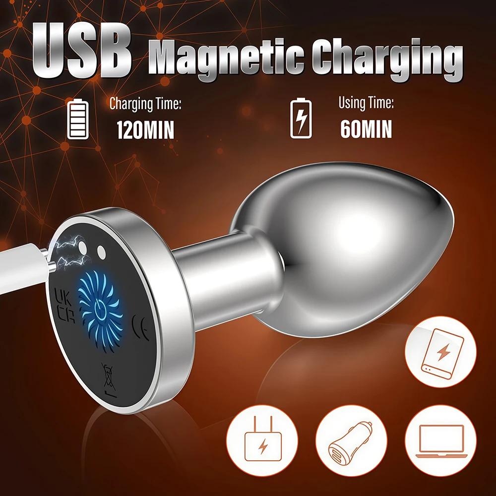 Wireless Metal Anal Vibrator For Women Remote Control Butt Plug Prostate Massager 10 Speeds Adult Couple Sex Toys For Men_voghion.com