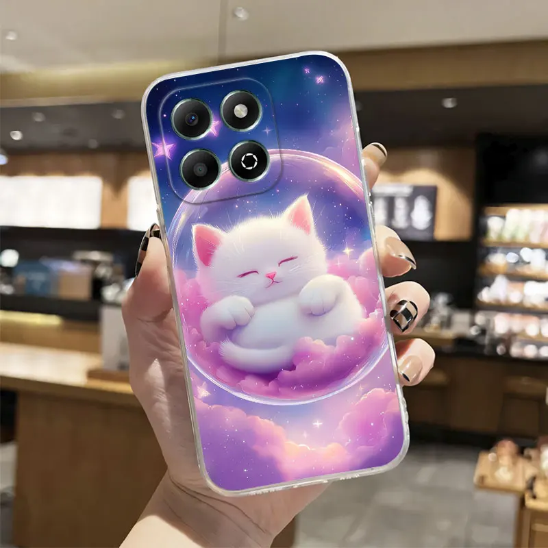 Luxury Clear Shockproof Silicone Soft Phone Case with Transparent Print Design