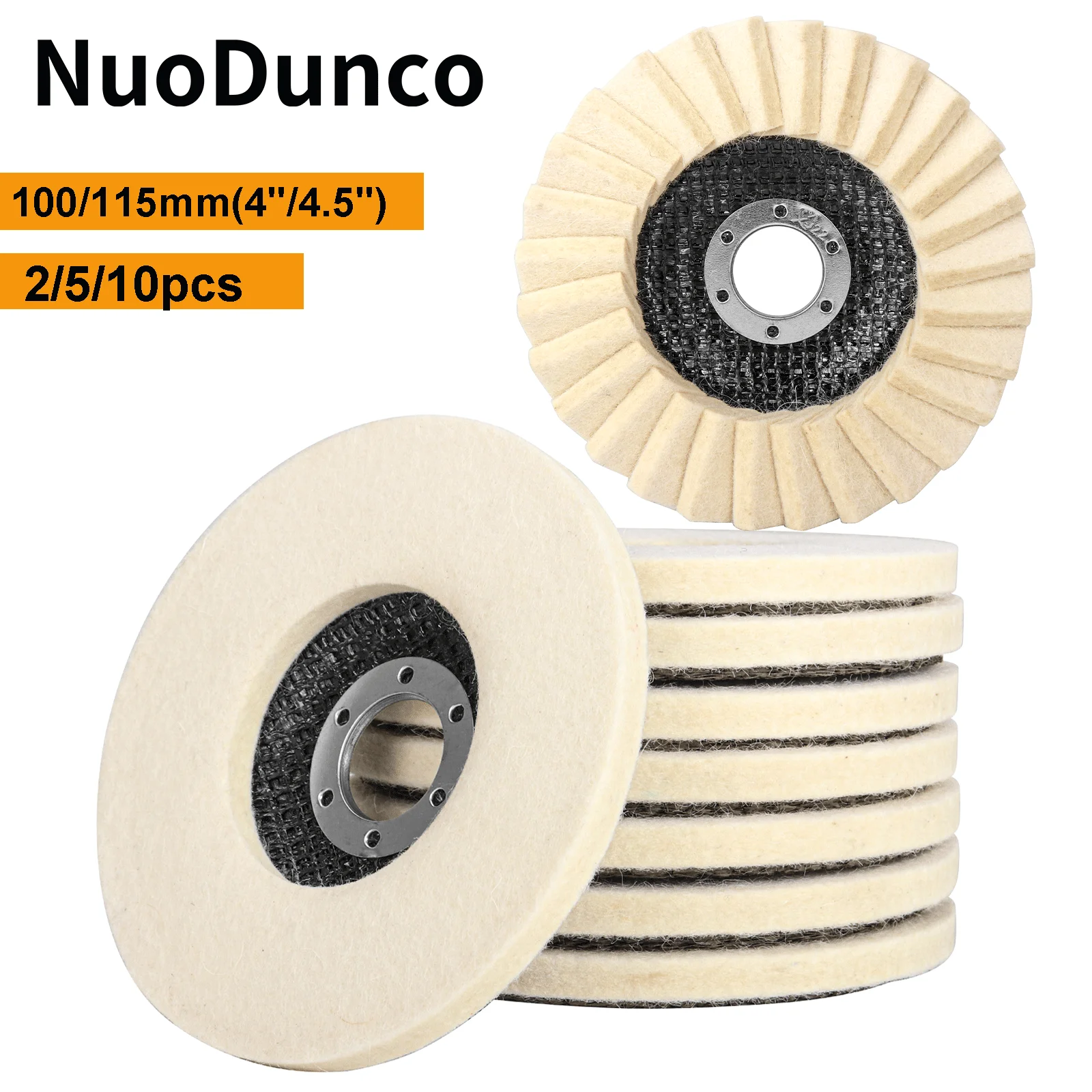 NuoDunco445WoolPolishingWheelBuffingPadsAngleGrinder
