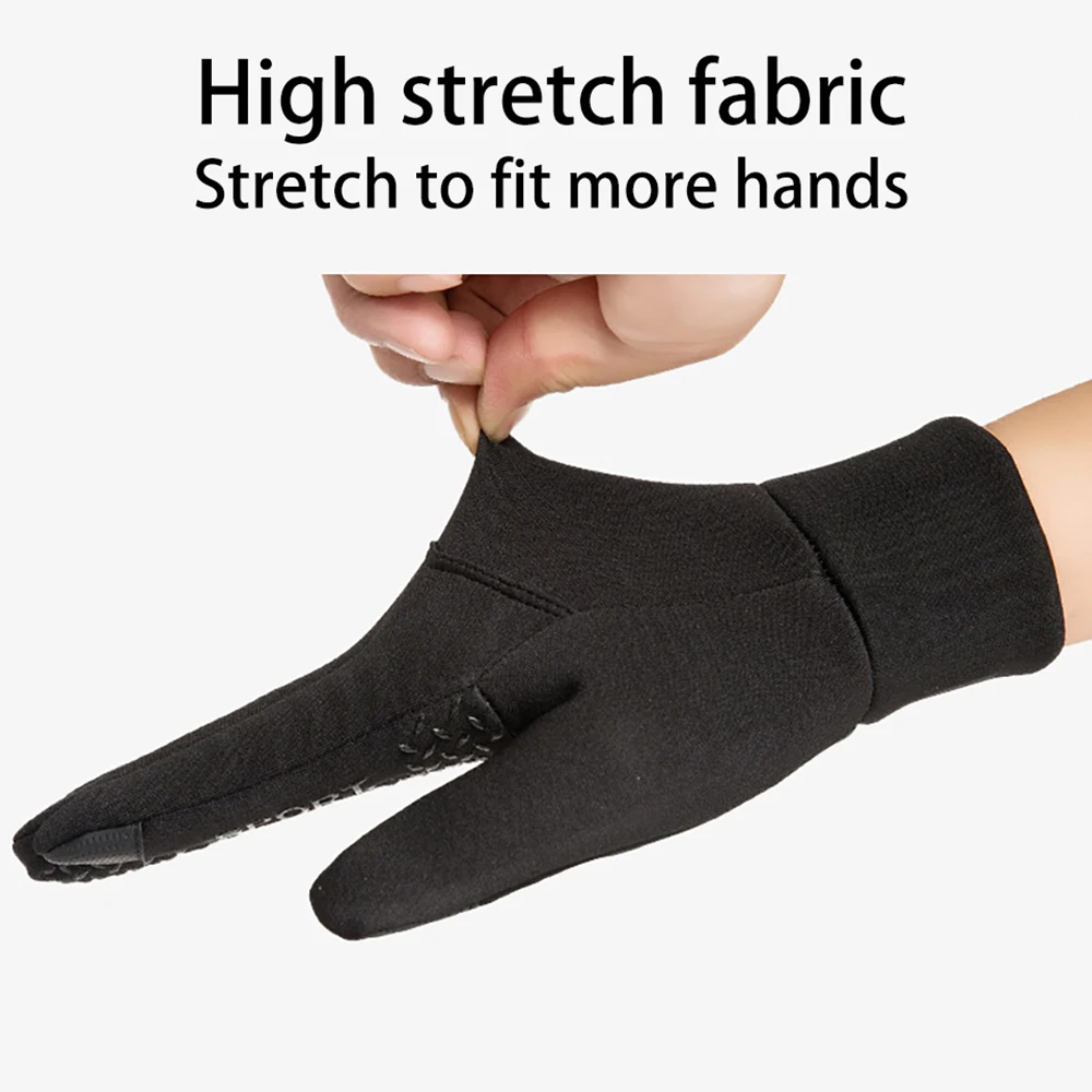 Fishing Gloves Cycling Gloves 1 Pair Winter Touch Screen Waterproof Sports Gloves Women Men Keep Warm Anti-slip Skiing