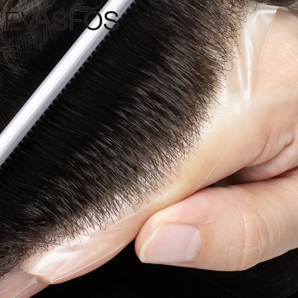 Thin Skin 0.03mm Natural Hair Men Toupee Human Hair Men Wig Replacement Systems Piece Protesis Capilar Hombre Male Wig Human Hair Toupee