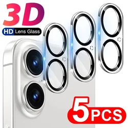 5 - Pack HD Clear Anti - Scratch Camera Lens Protectors in Tempered Glass - 16 ProMax(5pcs) (Black)