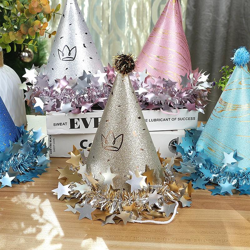 Cone Hat Glitter Party Hats Birthday Party Sequin Cone Hats